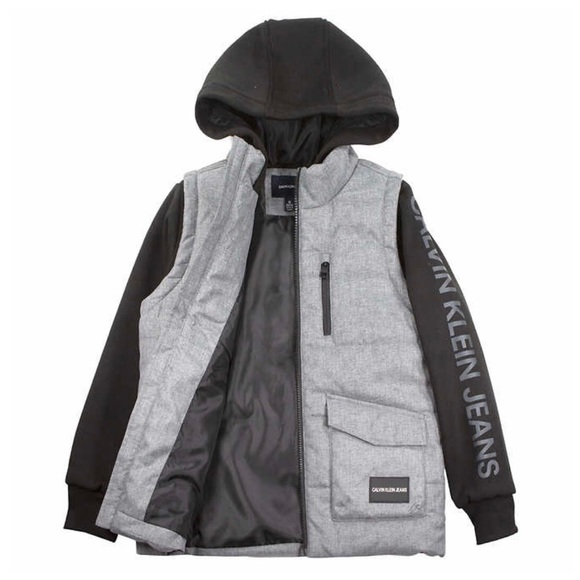 Calvin Klein Puffer Jacket Two Tone - Picture 2 of 4